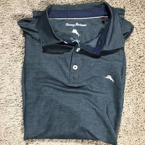 Men Silver/Grey Tommy Bahama Marlin Logo SS polo L